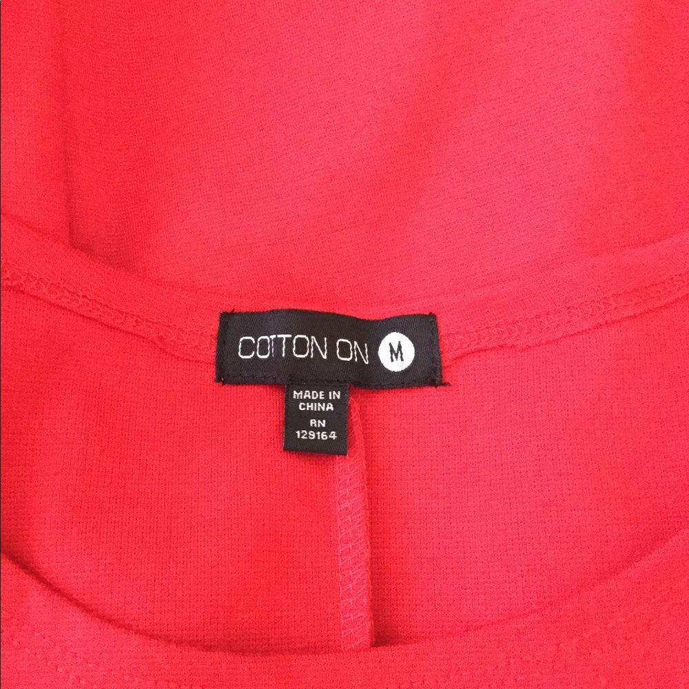 RED COTTON DRESS - Picture 3 of 7
